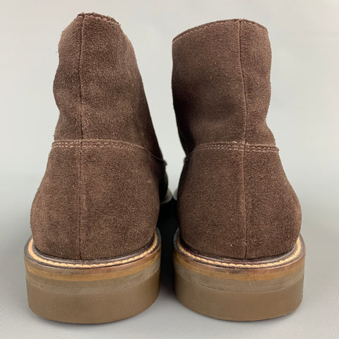 POLO by RALPH LAUREN Size 10.5 Brown Suede Lace Up Boots