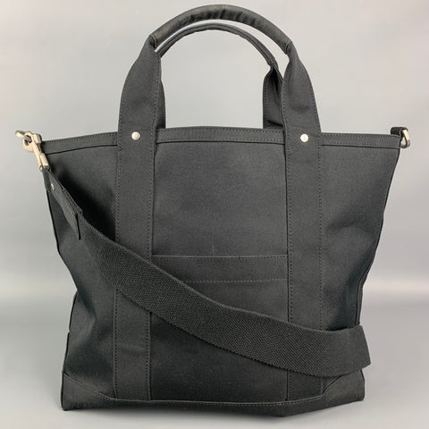 JACK SPADE Black Canvas Rectangle Tote Bag