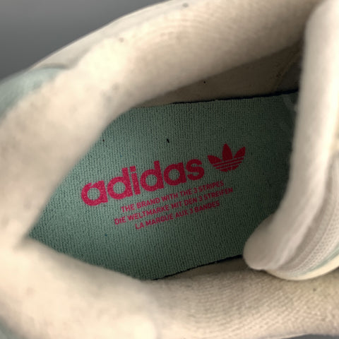 Size 9 ADIDAS Light Grey Mixed Materials Nylon Lace Up Sneakers