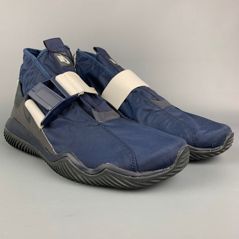 Zapatillas sin cordones de nailon azul marino y negro NIKE talla 11.5