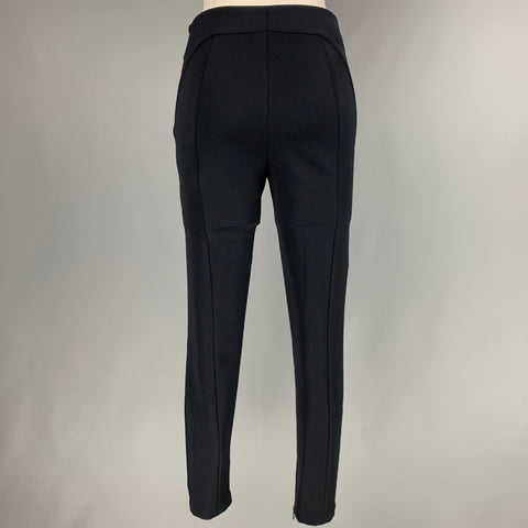 PRADA Pantalon habillé à jambe étroite en mélange de nylon bleu marine taille 2