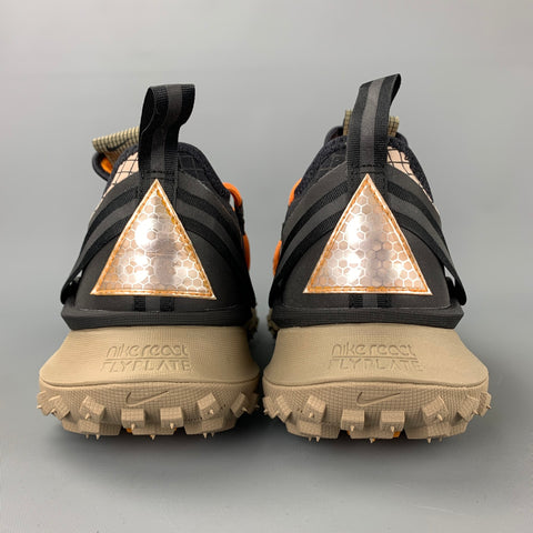 NIKE ACG Mountain Fly Low Talla 9.5 Zapatillas de deporte con cordones en dos tonos, color topo y negro