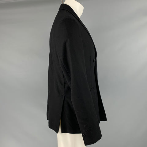 JOHN VARVATOS Taille 38 Veste noire en laine vierge mélangée