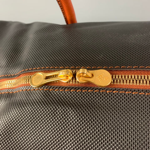 Vintage BOTTEGA VENETA Black Tan Leather Duffle Bag
