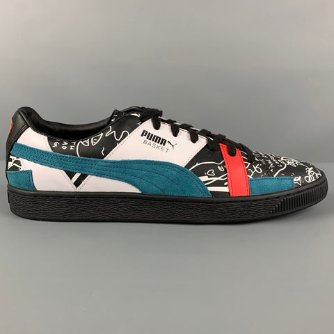 PUMA x Shantell Martin Size 10 Black White Leather Sneakers