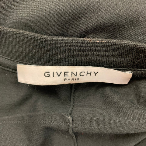 GIVENCHY Size S Black Applique Cotton Oversized T-shirt