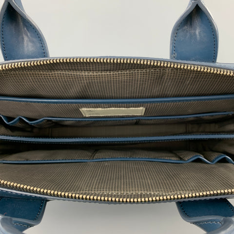 JACK SPADE Blue Leather Shoulder Strap Rectangle Laptop