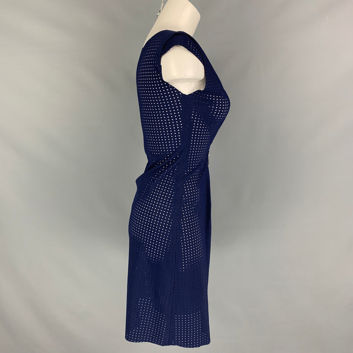 SUGGÉRÉ Taille S Robe à manches courtes perforées en nylon et élasthanne bleu marine