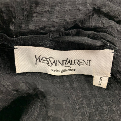YVES SAINT LAURENT by TOM FORD Size M Black Silk See Through Blouse