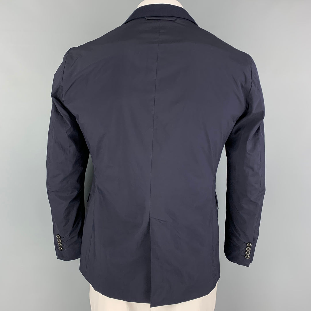 NVY par NICK WOOSTER Taille L Navy Mixed Patterns Single Breasted Sport Coat
