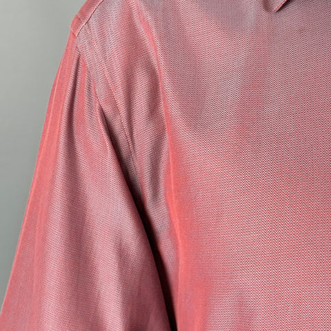 GUCCI by TOM FORD Size L Red Blue Zig Zag Cotton Long Sleeve Shirt