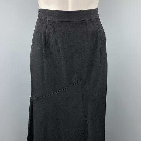 COMME des GARCONS Size M Black Wool Asymmetrical A-Line Skirt