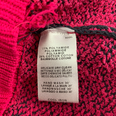 PAUL SMITH Size L Pink Black Textured Polyamide Blend Crew-Neck Pullover