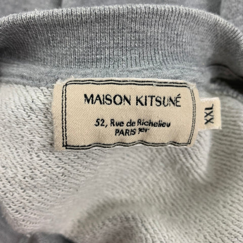 MAISON KITSUNE Size XXL Gray Cotton Crew-Neck Pullover