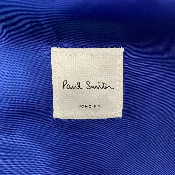 PAUL SMITH Soho Fit Size 46 Teal Wool / Mohair Peak Lapel Sport Coat