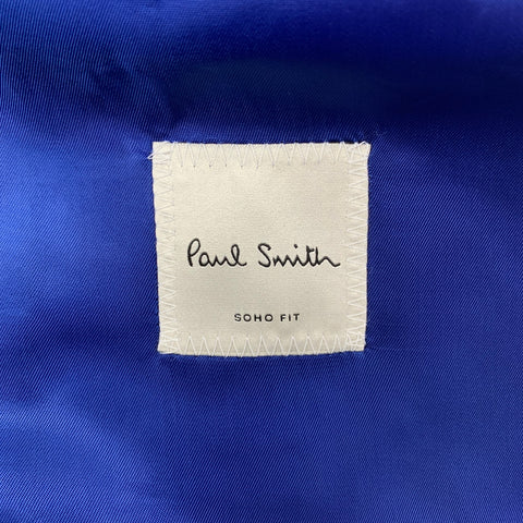 PAUL SMITH Soho Fit Size 46 Teal Wool / Mohair Peak Lapel Sport Coat