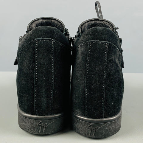 GIUSEPPE ZANOTTI Size 5 Black Suede High Top Sneakers