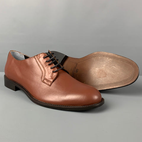 BRUNO MAGLI Size 10 Brown Leather Lace Up Shoes