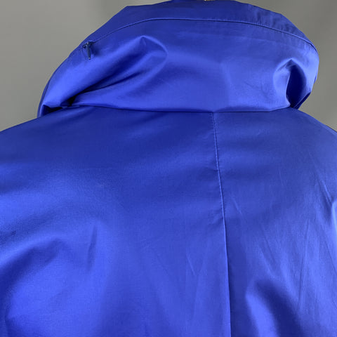 JIL SANDER by RAF SIMONS Size 38 Blue Nylon High Neck Zip Hood Parka