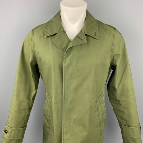 NANAMICA Size M Olive Gore-Tex Coated Cotton Hidden Buttoned Coat