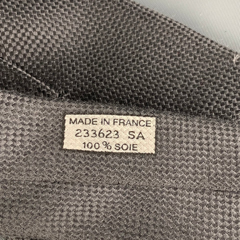 HERMES 233623 SA Dark Gray Silk Neck Tie