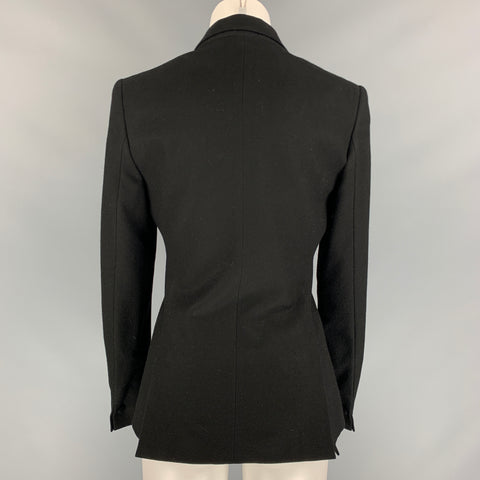 MIHARAYASUHIRO Talla 2 Chaqueta con cuello extraíble en mezcla de lana negra
