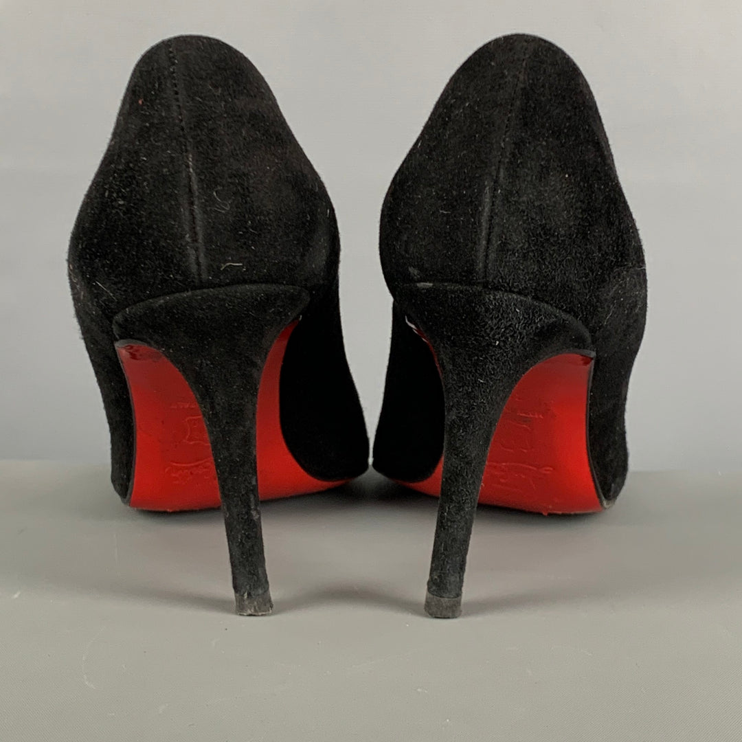 CHRISTIAN LOUBOUTIN Taille 8,5 Escarpins classiques en daim noir