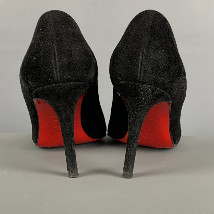 CHRISTIAN LOUBOUTIN Size 8.5 Black Suede Classic Pumps