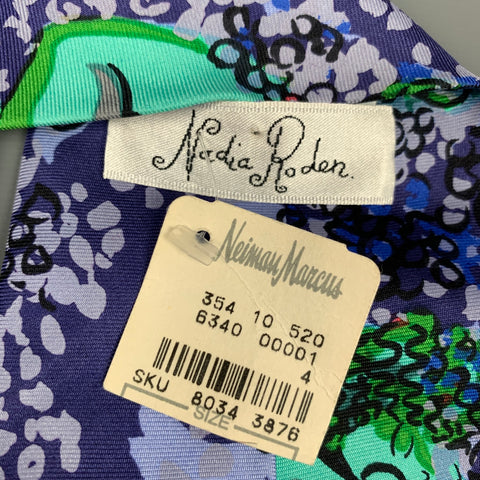 NADIA RODEN Purple Print Silk Tie