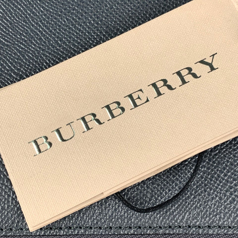 BURBERRY Grey Pebble Grain Leather Wallet