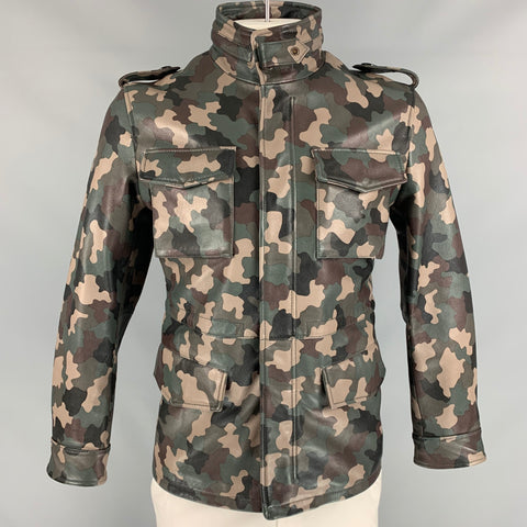 BO MIKE RONNY Size XL Olive & Taupe Camo Parka Jacket