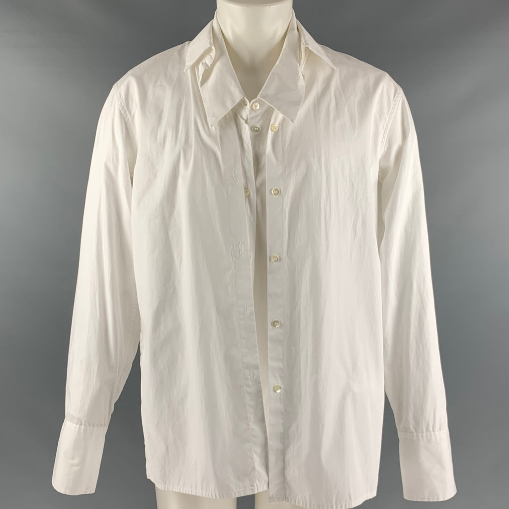 DELADA Size S White Cotton Long Sleeve Shirt – Sui Generis 