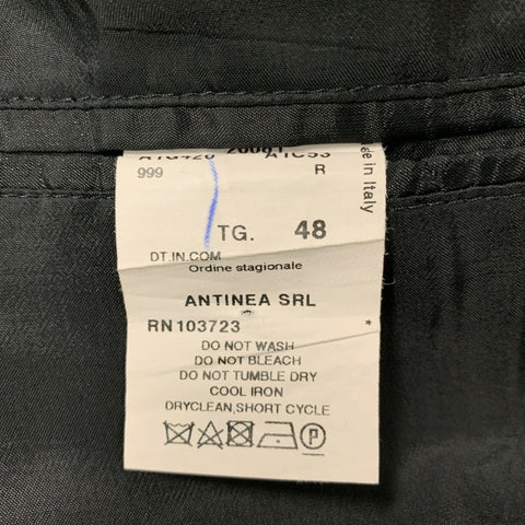 EMPORIO ARMANI Size 38 Black Solid Acetate Wool Notch Lapel Sport Coat