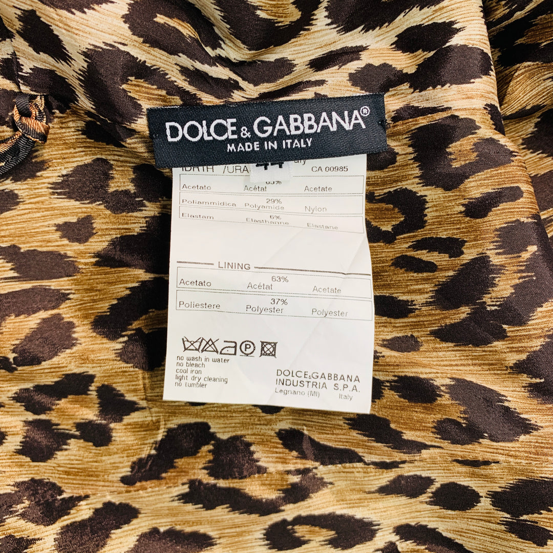 green emerald velvet dress Dolce & Gabbana One-shoulder Leopard-print Dress  Runway Catalog