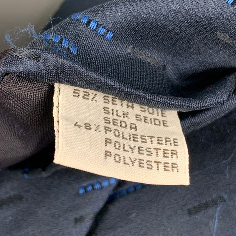 ROMEO GIGLI Navy Blue Textured Silk Blend Tie