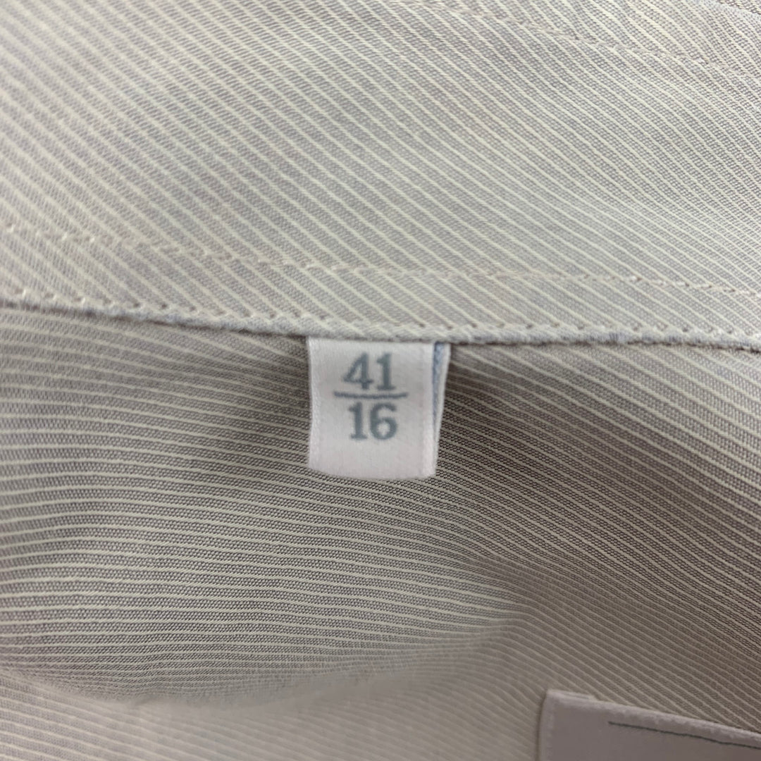 ERMENEGILDO ZEGNA Taille L Chemise à manches longues boutonnée en coton beige