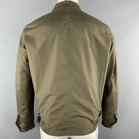 JIL SANDER Size 40 Olive Green Blouson Windbreaker Jacket