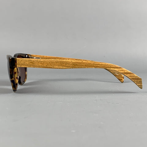 IVORY+ MASON Tortoise Shell Natural Acetate Wood Sunglasses