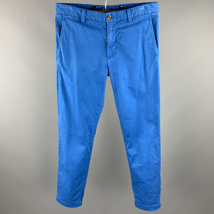 BROOKS BROTHERS Size 31 Blue Cotton Zip Fly Casual Pants