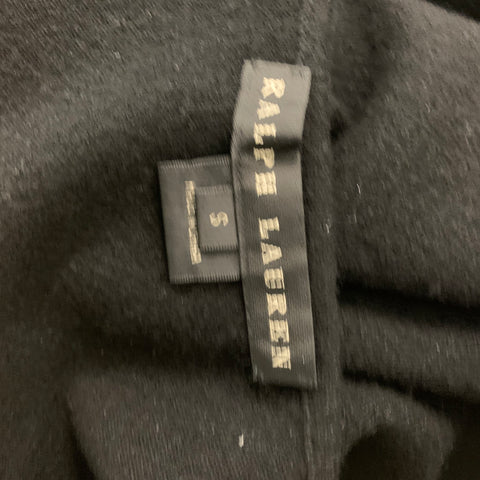 RALPH LAUREN BLACK LABEL Taille S Noir Or Cachemire Mélange Halter Perlé Pull