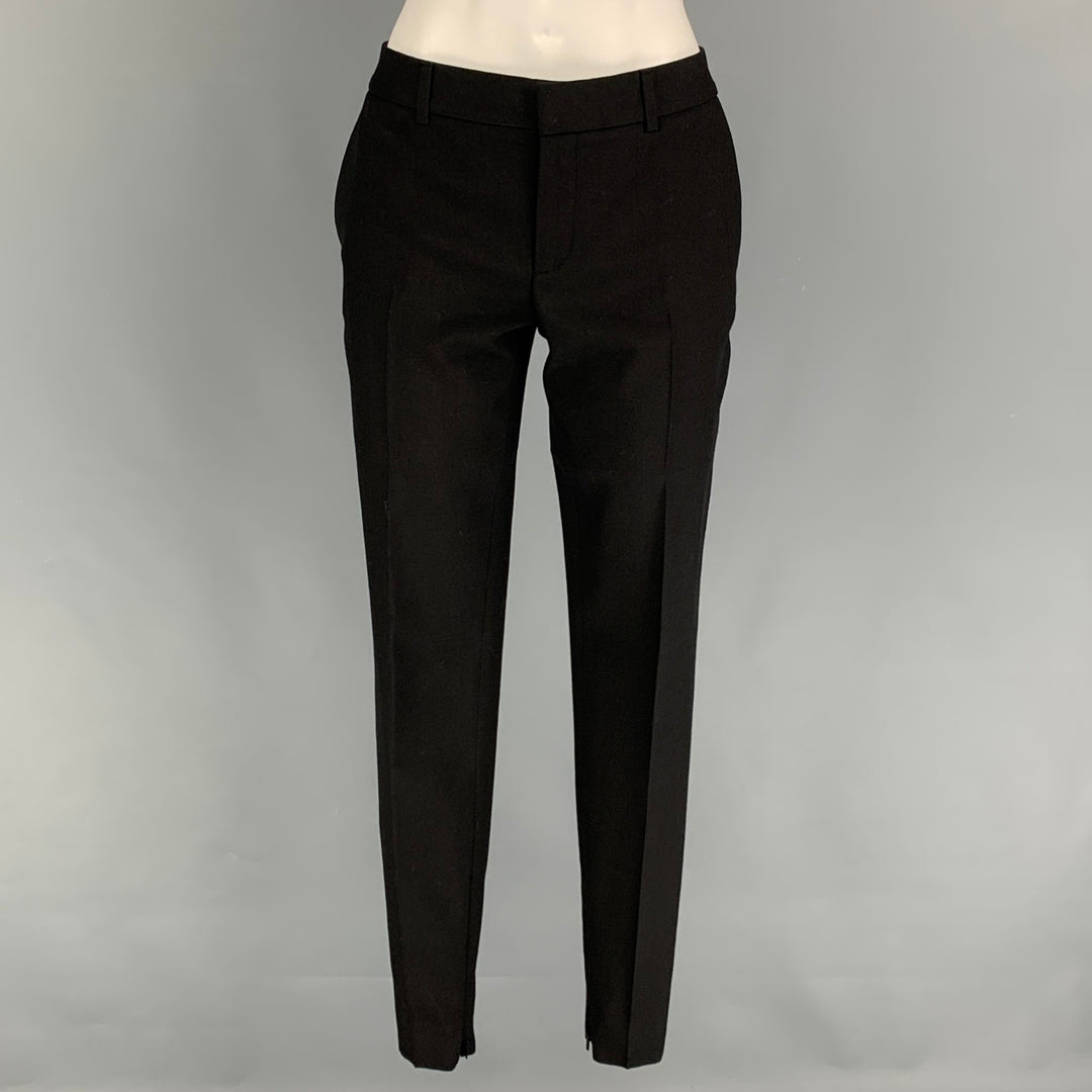 SAINT LAURENT Size 2 Black Virgin Wool Dress Pants – Sui Generis Designer  Consignment