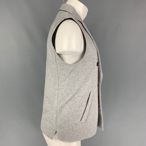 SUIT SUPPLY Chaleco con solapa de muesca de cachemir acolchado gris talla M