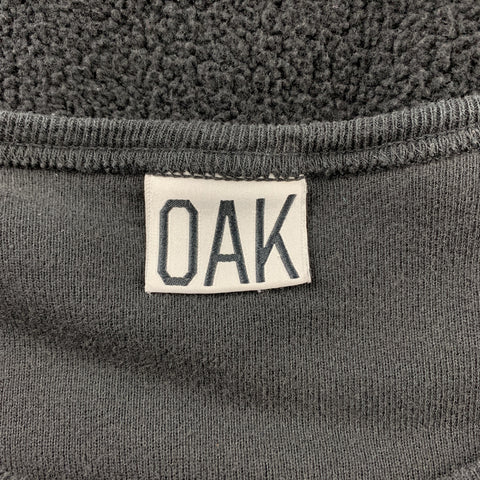 OAK Taille XL Sweat-shirt à col rond en coton texturé noir