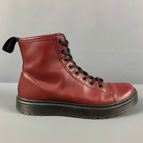 DR. MARTENS Size 8 Burgundy Leather Boots