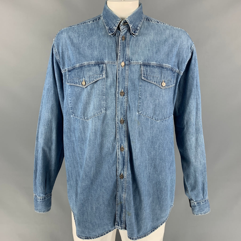 Louis Vuitton - Authenticated Shirt - Denim - Jeans Blue for Men, Very Good Condition