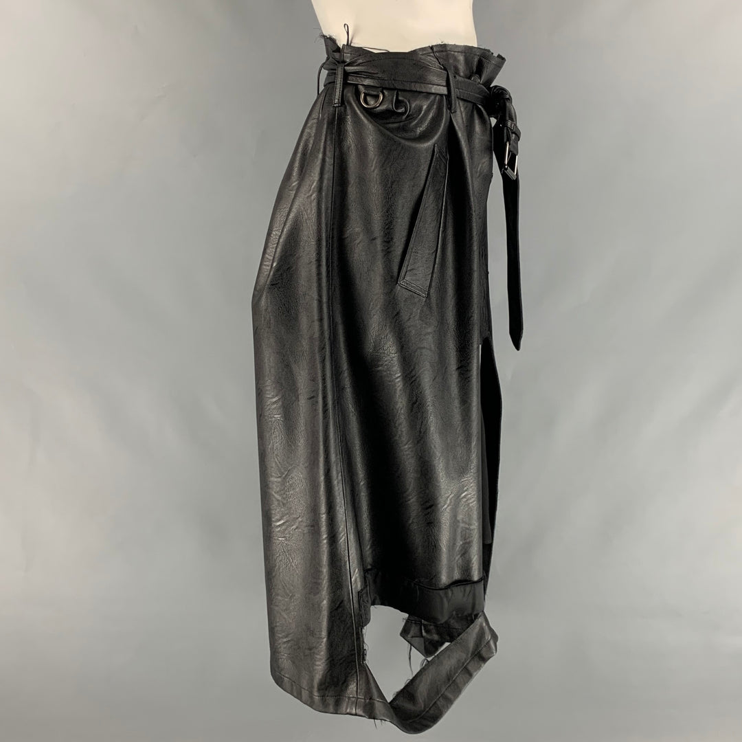 MAISON MARGIELA Size 32 Black Solid Polyurethane Casual Pants