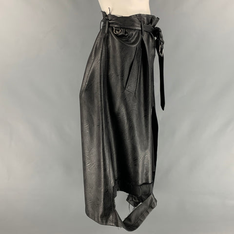 MAISON MARGIELA Taille 32 Pantalon décontracté en polyuréthane uni noir