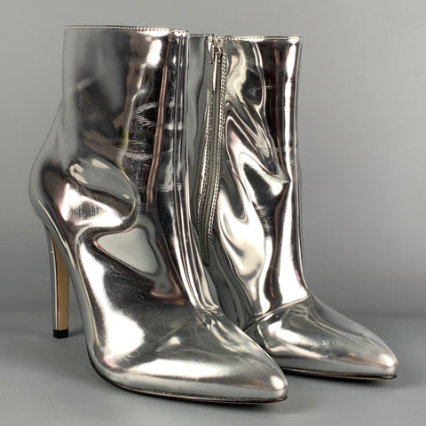 MICHAEL by MICHAEL KORS Size 7.5 Silver Leather Metallic Boots