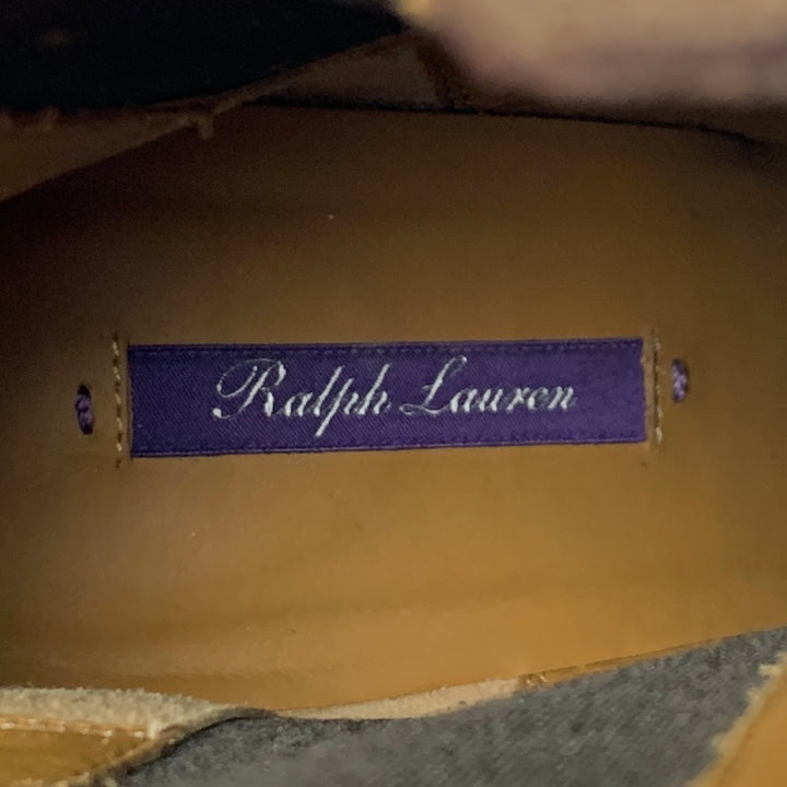 RALPH LAUREN Size 11 Brown Suede Ankle Boots