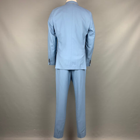PAUL SMITH Soho Fit Size 40 Regular Light Blue Wool Notch Lapel Suit
